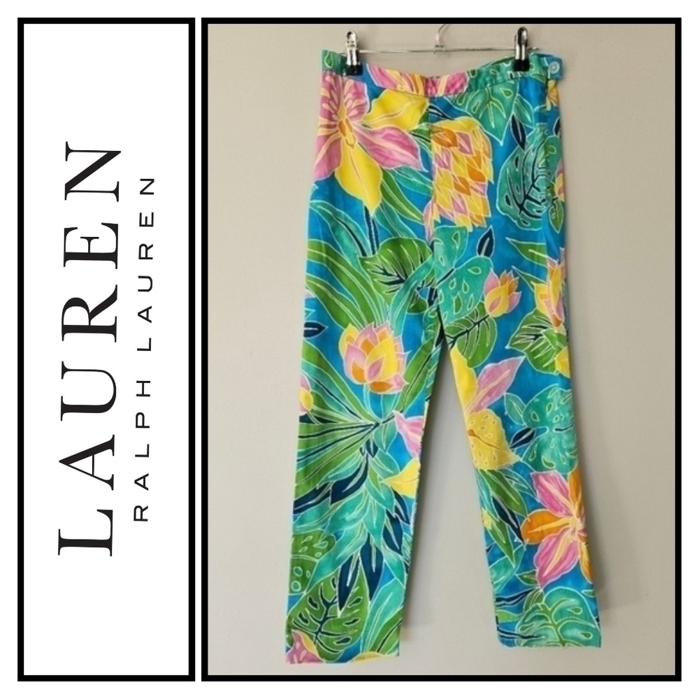 Ralph Lauren pant green tag colorful  size 4